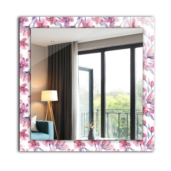 Espelho decorativo flores em aquarela