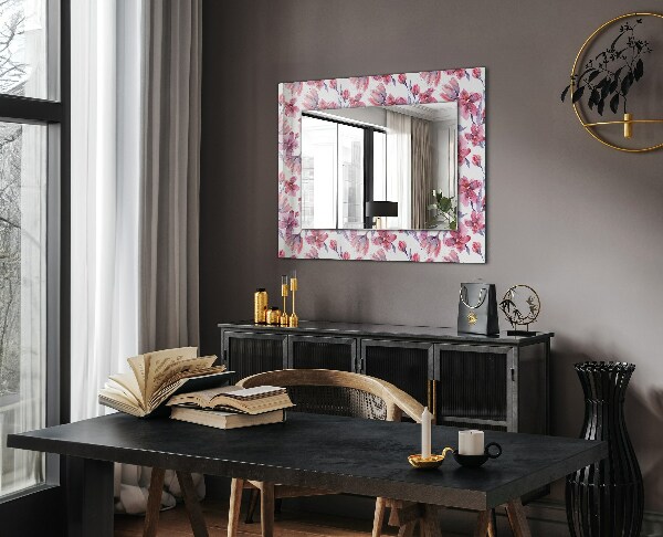 Espelho decorativo flores em aquarela