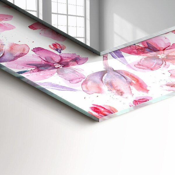 Espelho decorativo flores em aquarela