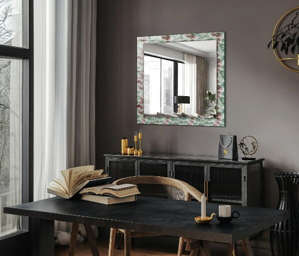 Espelho decorativo folhas em aquarela