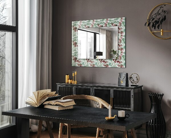 Espelho decorativo folhas em aquarela