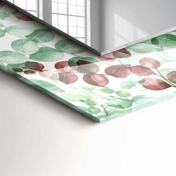 Espelho decorativo folhas em aquarela