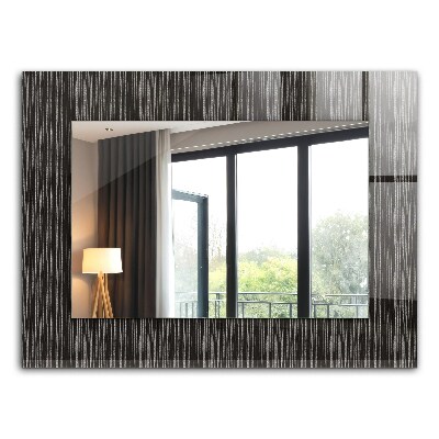 Espelho com moldura decorada de linhas modernas