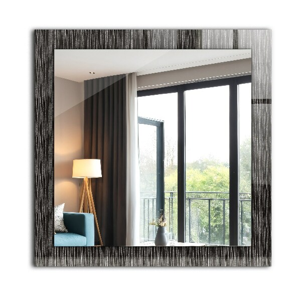 Espelho com moldura decorada de linhas modernas