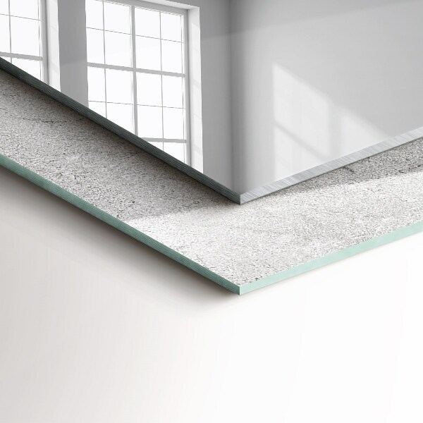 Espelho decorativo com superfície de concreto rachado