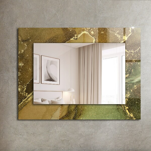 Espelho decorativo com arte abstrata