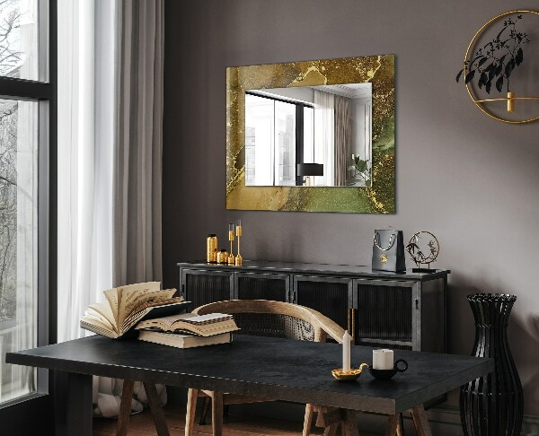 Espelho decorativo com arte abstrata