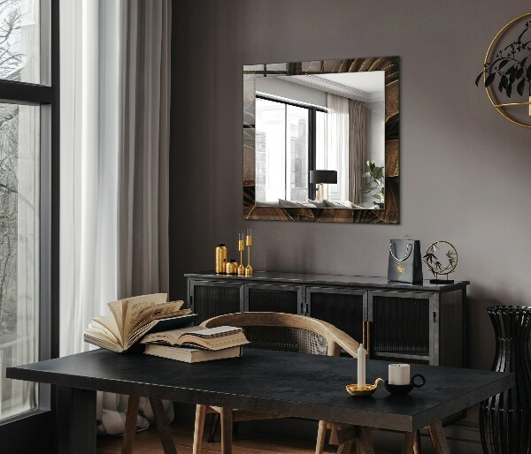 Espelho com moldura decorada com folhas tropicais