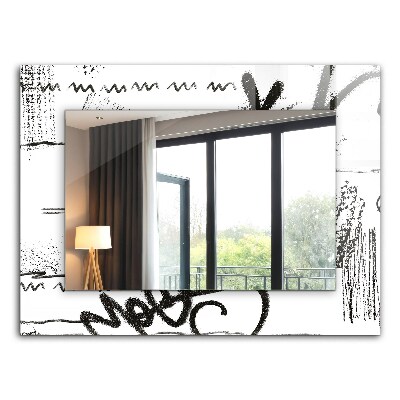 Espelho decorativo com modelos abstratos modernos