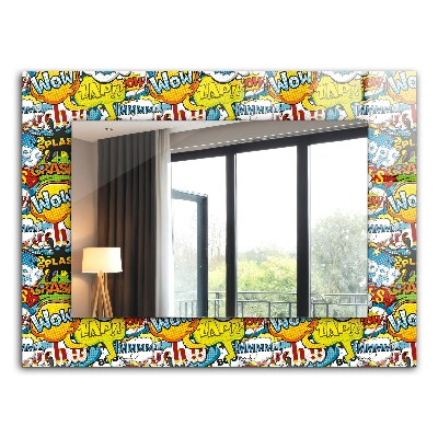 Espelho com moldura decorada com balões coloridos