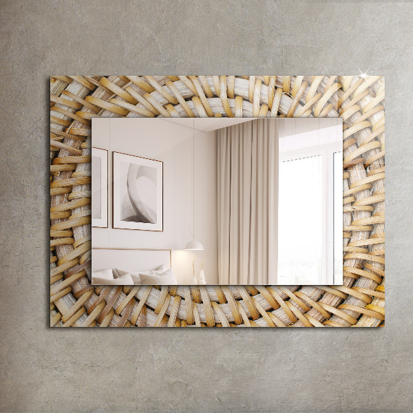 Espelho com moldura decorada trança