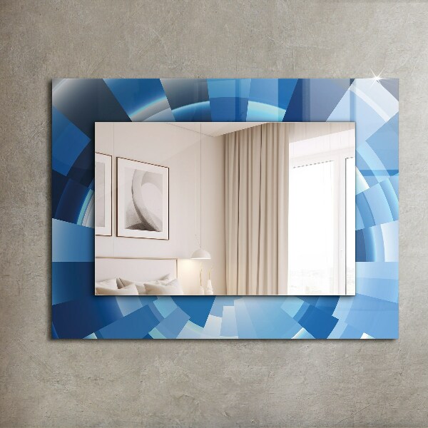 Espelho com moldura decorada com padrão de túnel abstrato