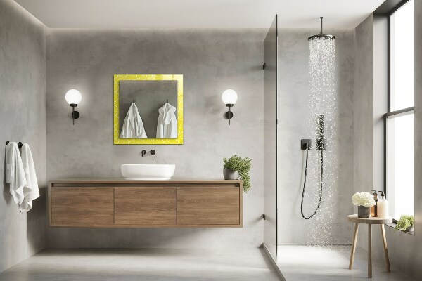 Espelho decorativo com moldura de fatia de limão