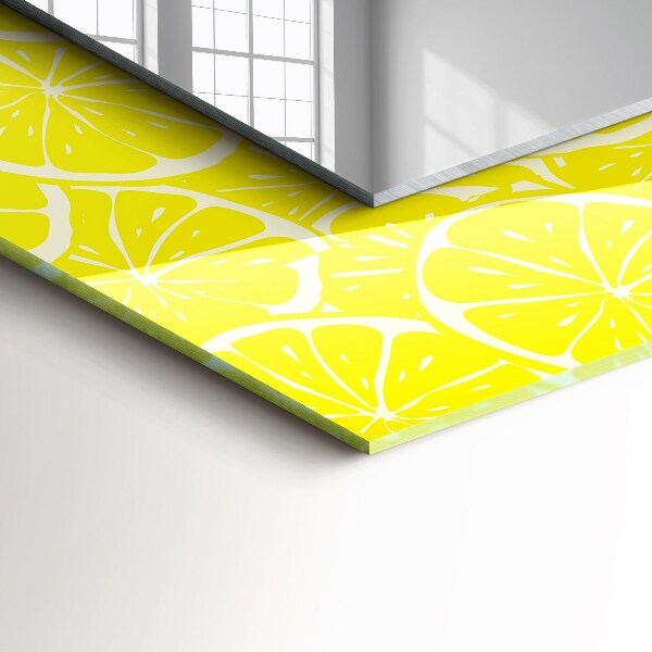 Espelho decorativo com moldura de fatia de limão