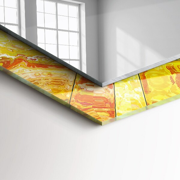 Espelho decorativo com mosaico abstrato colorido