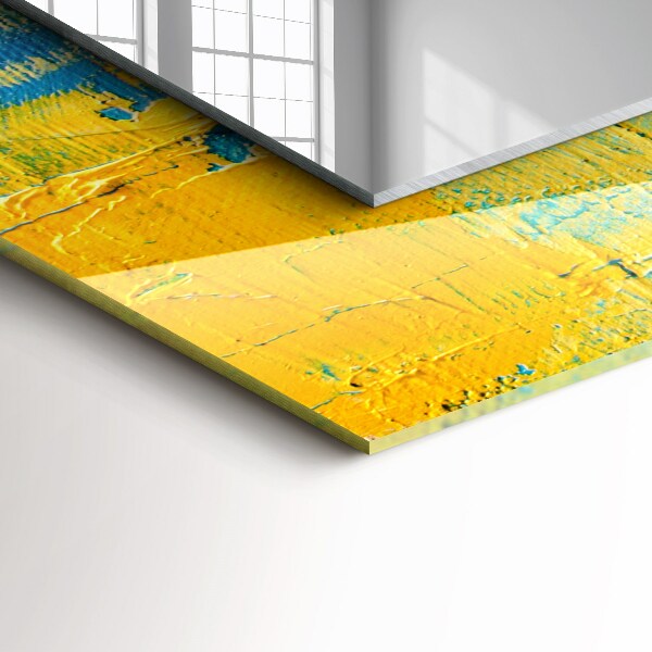 Espelho decorativo com pintura a óleo abstrata