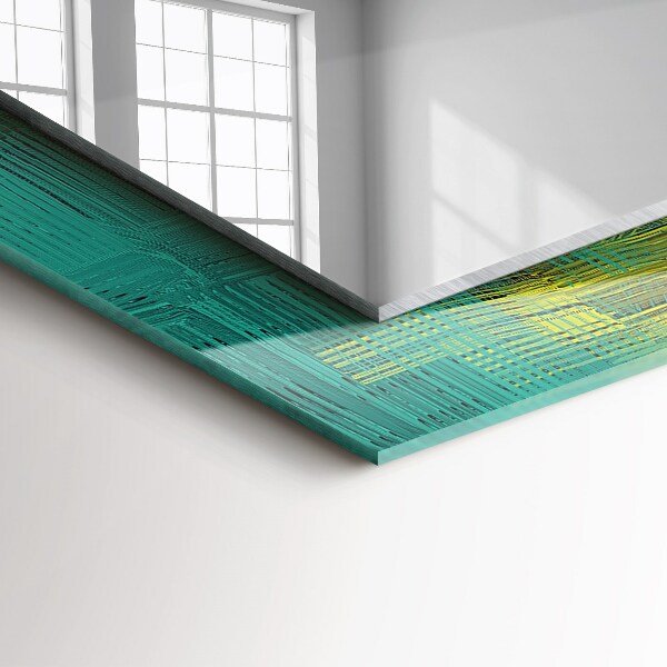 Espelho decorativo com composição abstrata de cores