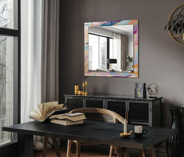 Espelho decorativo com padrão de mármore