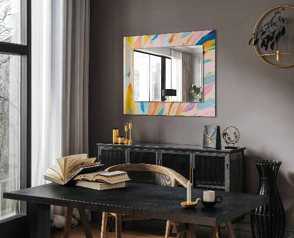 Espelho decorativo com padrão de mármore