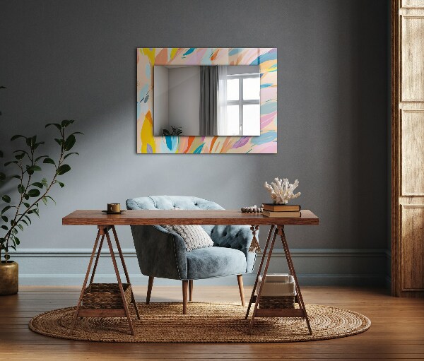 Espelho decorativo com padrão de mármore