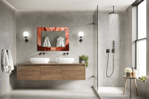 Espelho com moldura decorada e fonte motivacional