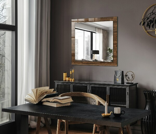 Espelho com moldura decorada em mármore preto