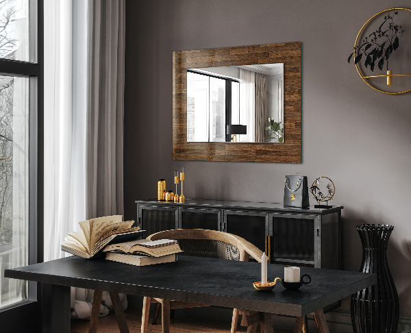 Espelho com moldura decorada em mármore preto