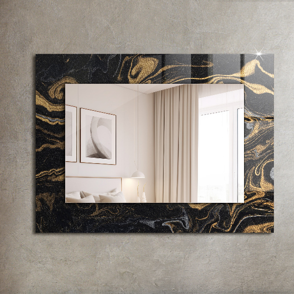 Espelho decorativo com moldura de madeira para piso