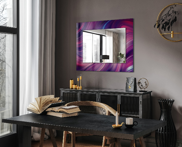 Espelho decorativo com motivo de palmeira colorido