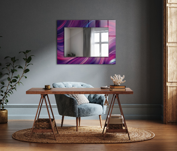 Espelho decorativo com motivo de palmeira colorido