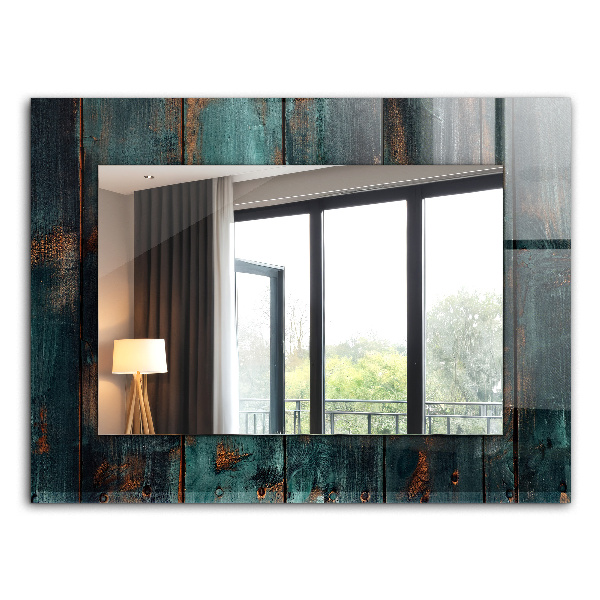 Espelho decorativo com estampa de folhas tropicais coloridas