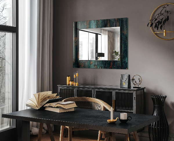 Espelho decorativo com estampa de folhas tropicais coloridas