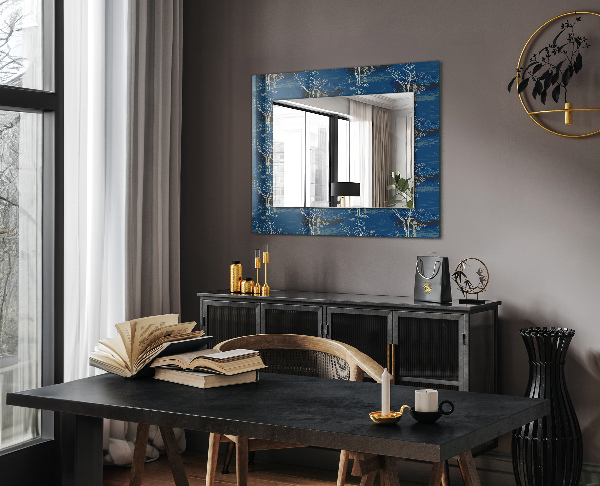 Espelho com moldura decorada com padrão étnico
