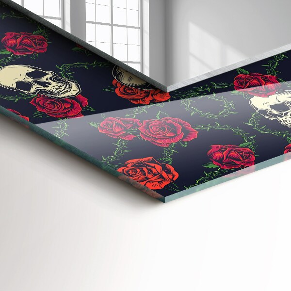 Espelho com moldura decorada de corações rosa