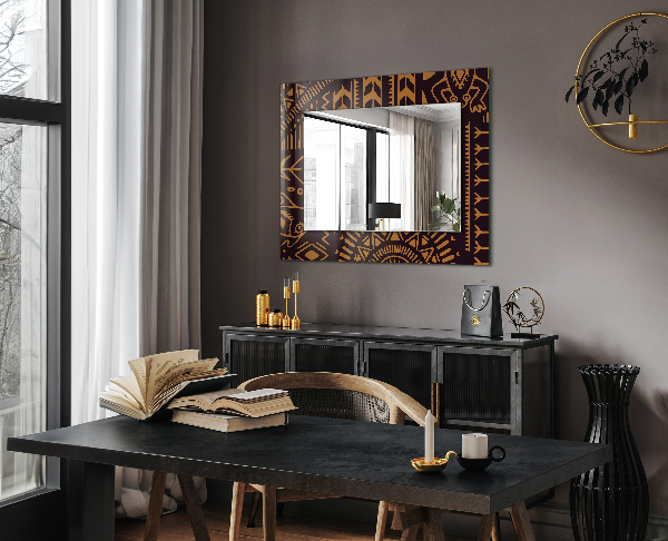 Espelho decorativo com motivos étnicos
