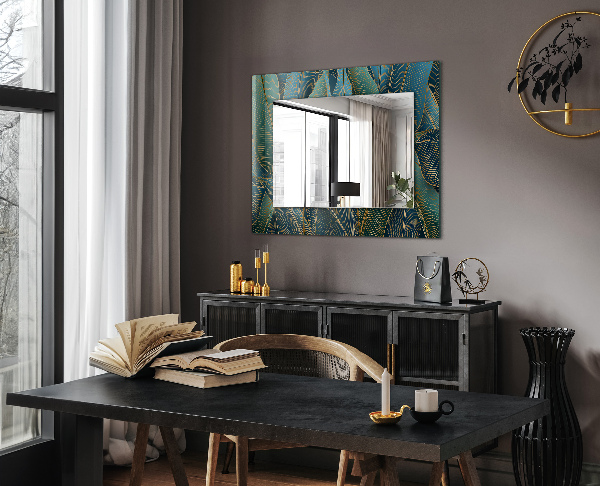 Espelho com moldura decorada em estilo listras nebulosas