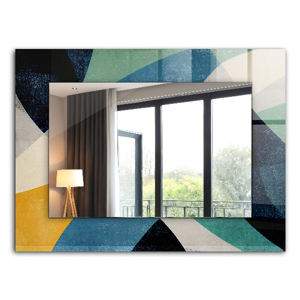 Espelho decorativo com motivos coloridos
