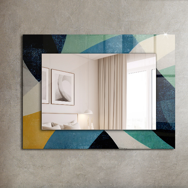 Espelho decorativo com motivos coloridos