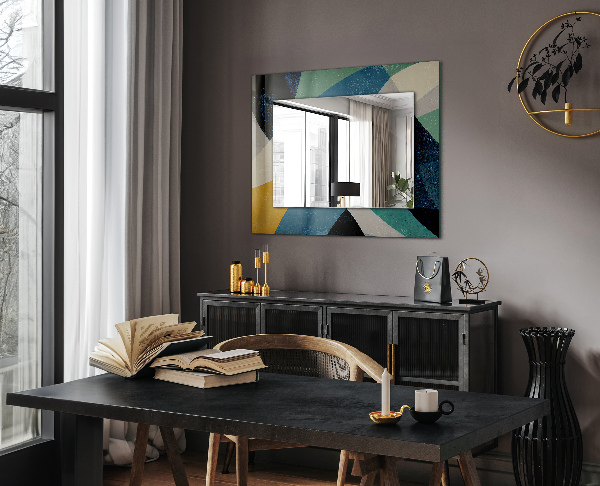 Espelho decorativo com motivos coloridos