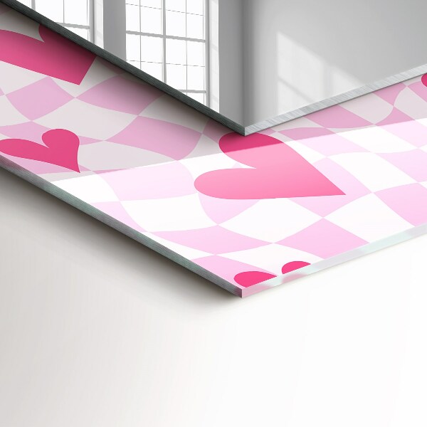 Espelho decorativo na cor rosa