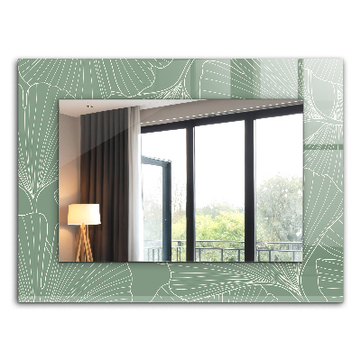 Espelho com moldura decorada Névoa de Ginkgo