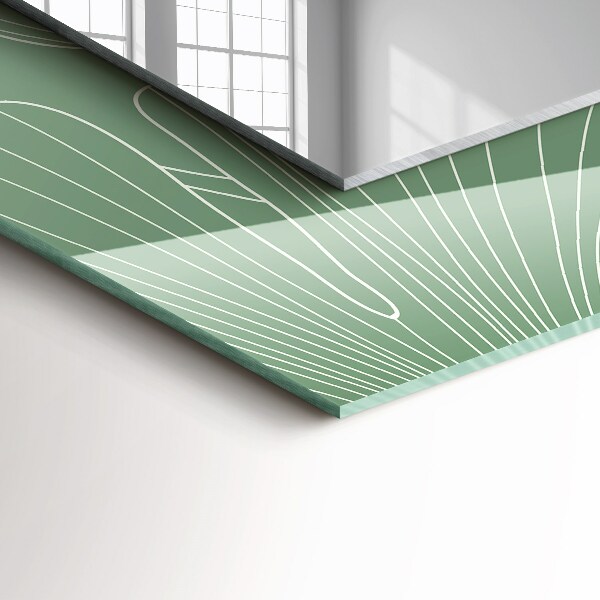 Espelho com moldura decorada Névoa de Ginkgo