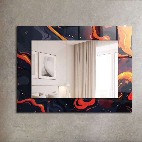 Espelho decorativo Lava vulcânica
