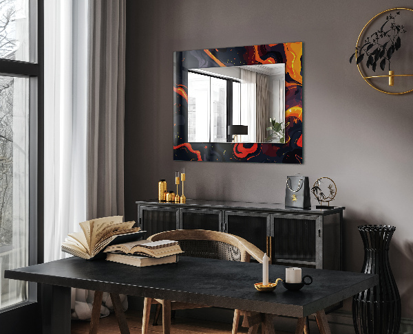 Espelho decorativo Lava vulcânica