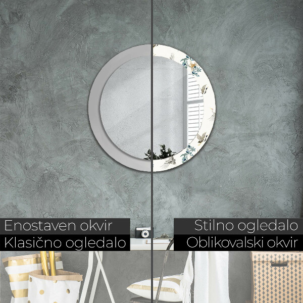 Espelho circular de parede decorativo Chinoseries