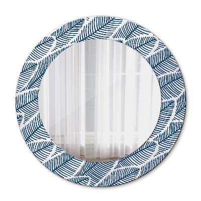Espelho circular de parede decorativo Folhas