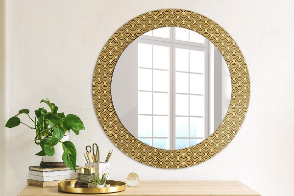 Espelho circular de parede decorativo Deco vintage