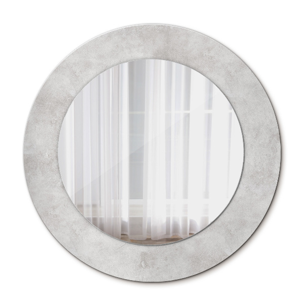 Espelho circular de parede decorativo Textura de betão
