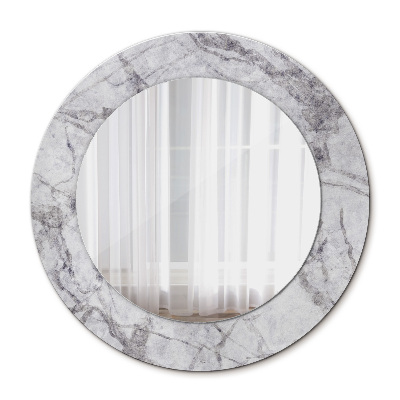 Espelho circular de parede decorativo Mármore branco