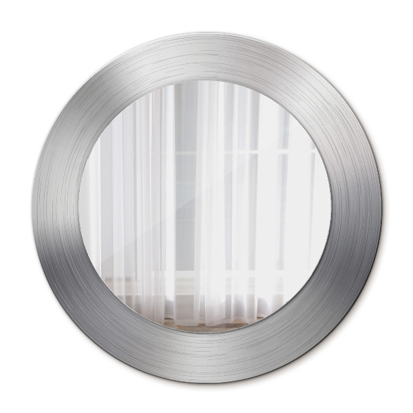 Espelho de parede circular decorativo Aço brilhante